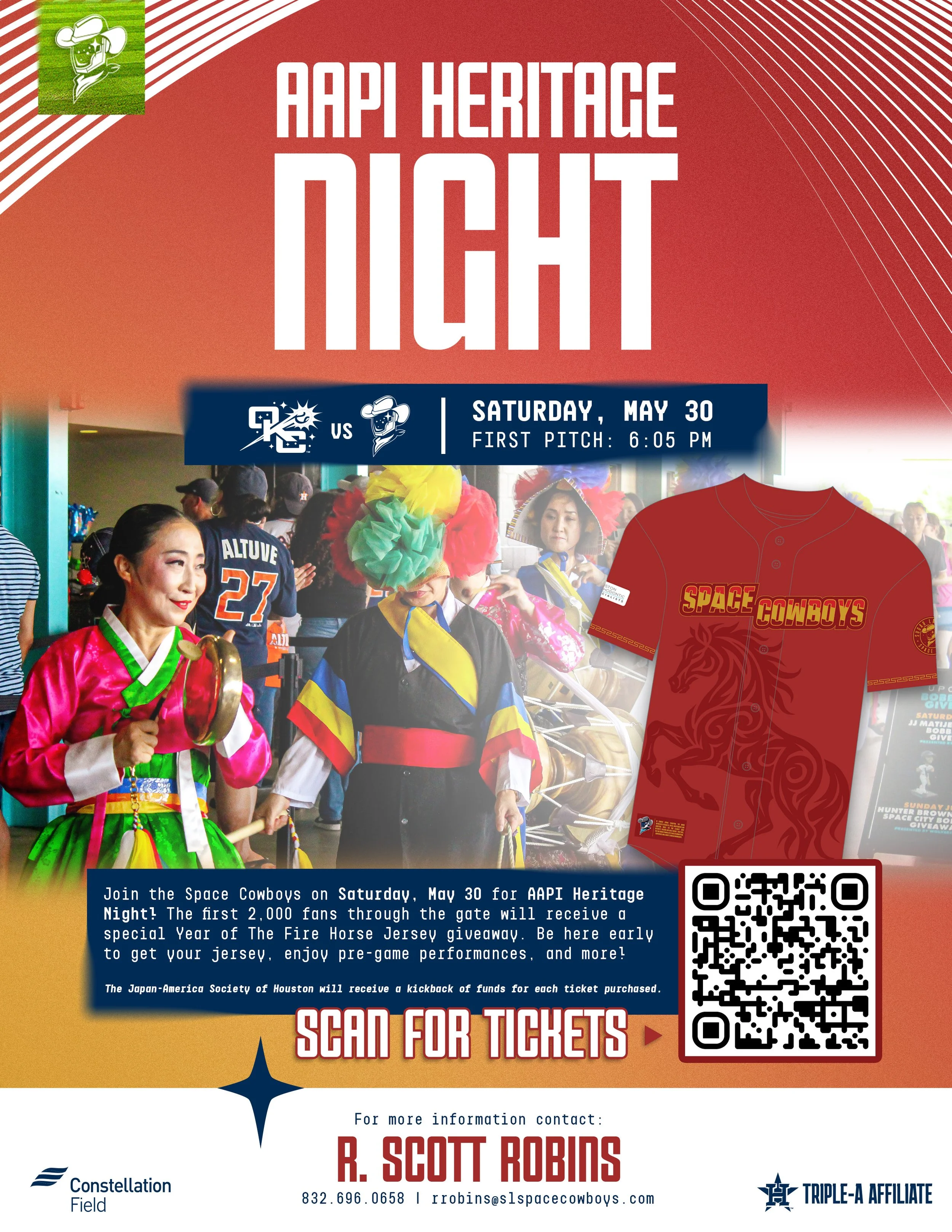 イ・ジュンギ アジアツアー Delight For Us AAPI HERITAGE NIGHT: Sugar Land Space Cowboys vs Oklahoma City